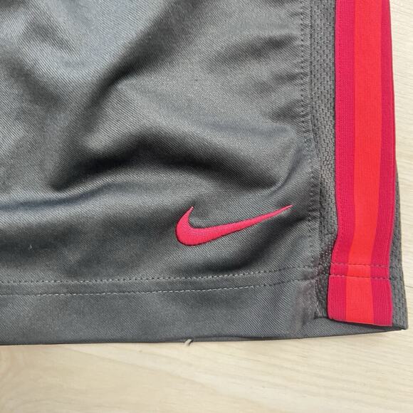 Nike Shorts Mens Large Black Red Swoosh Athletic Basketball Gym - Picture 3 of 8